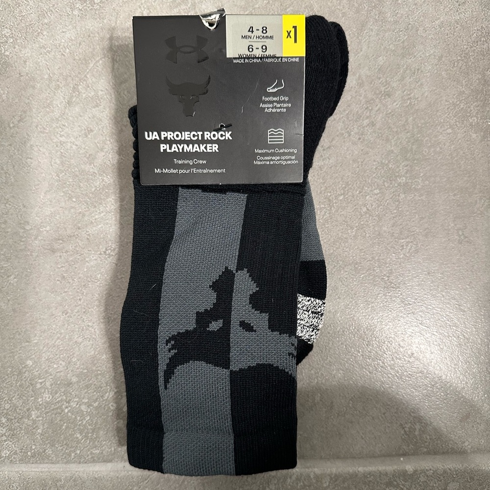 Under Armour Project Rock Crew Socks
